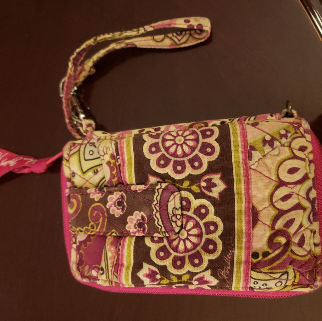 Pink Vera Bradley Wristlet